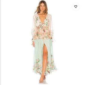 ROCOCO SAND Ruched Long Dress in Multi